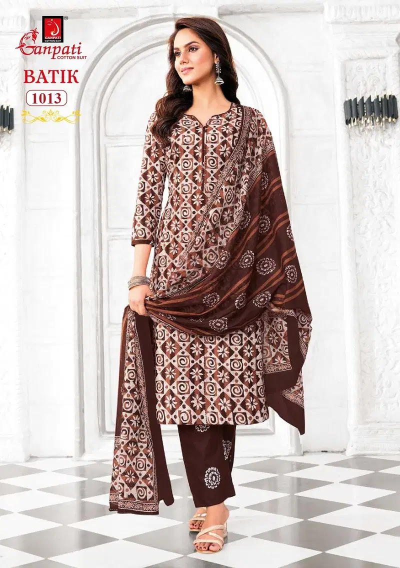Batik Vol 10 By Ganpati Printed Cotton Kurti With Bottom Dupatta Orders In India